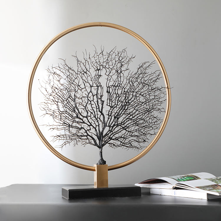 Luxury Abstract Tree Ring Decorative Showpiece